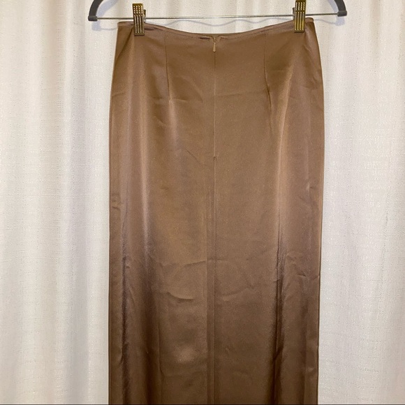 Georgia Alice INTERMIX Maxi Satin Tube Skirt in Beige Size 2 - Picture 7 of 16
